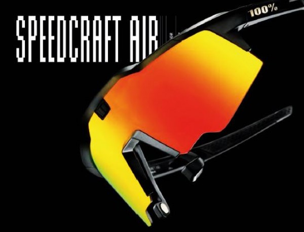 SPEEDCRAFT "AIR"- SOFT TACT BLACK - HIPER RED MIRROR